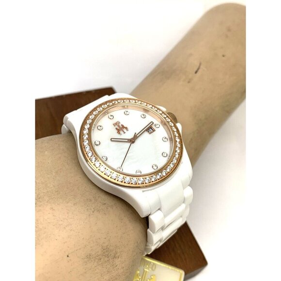 Jivago Women's Watch JV9412 Quartz Mother of Pearl Dial Rose Gold White Ceramic - Picture 5 of 14